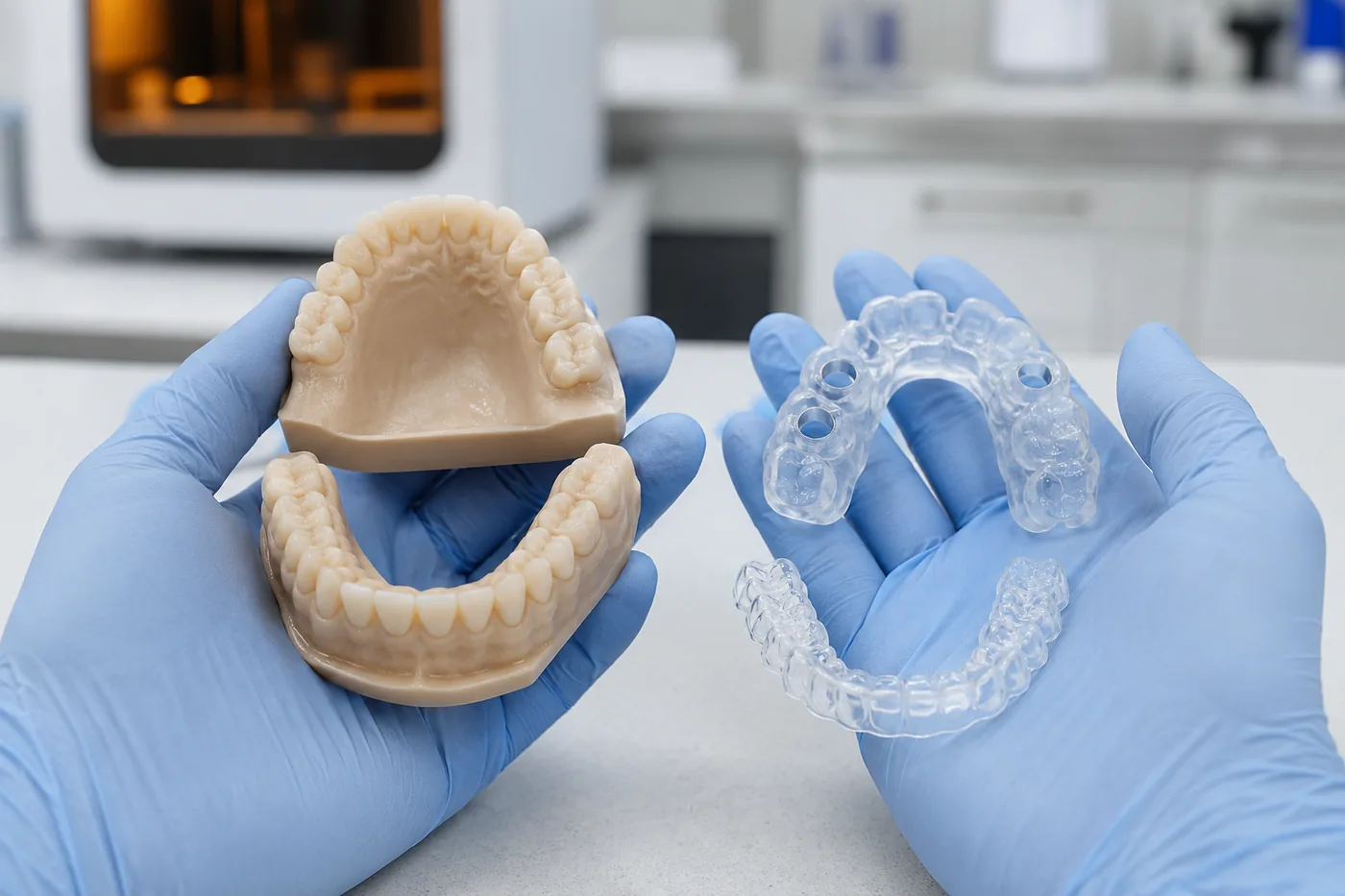 Modelos dentales impresos en 3D producidos en el consultorio